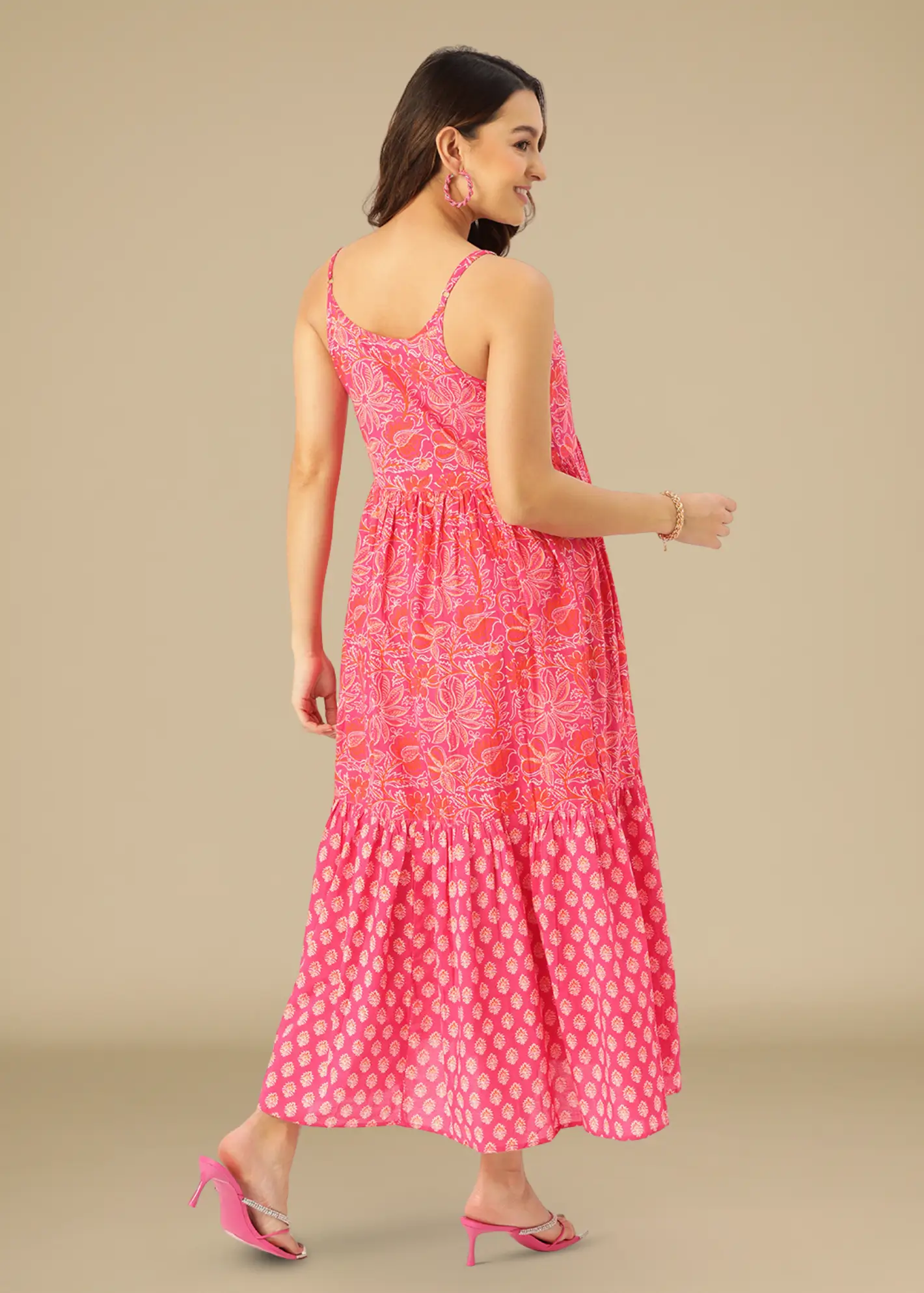 Rose Garden Charm Handblock Dress - feylora