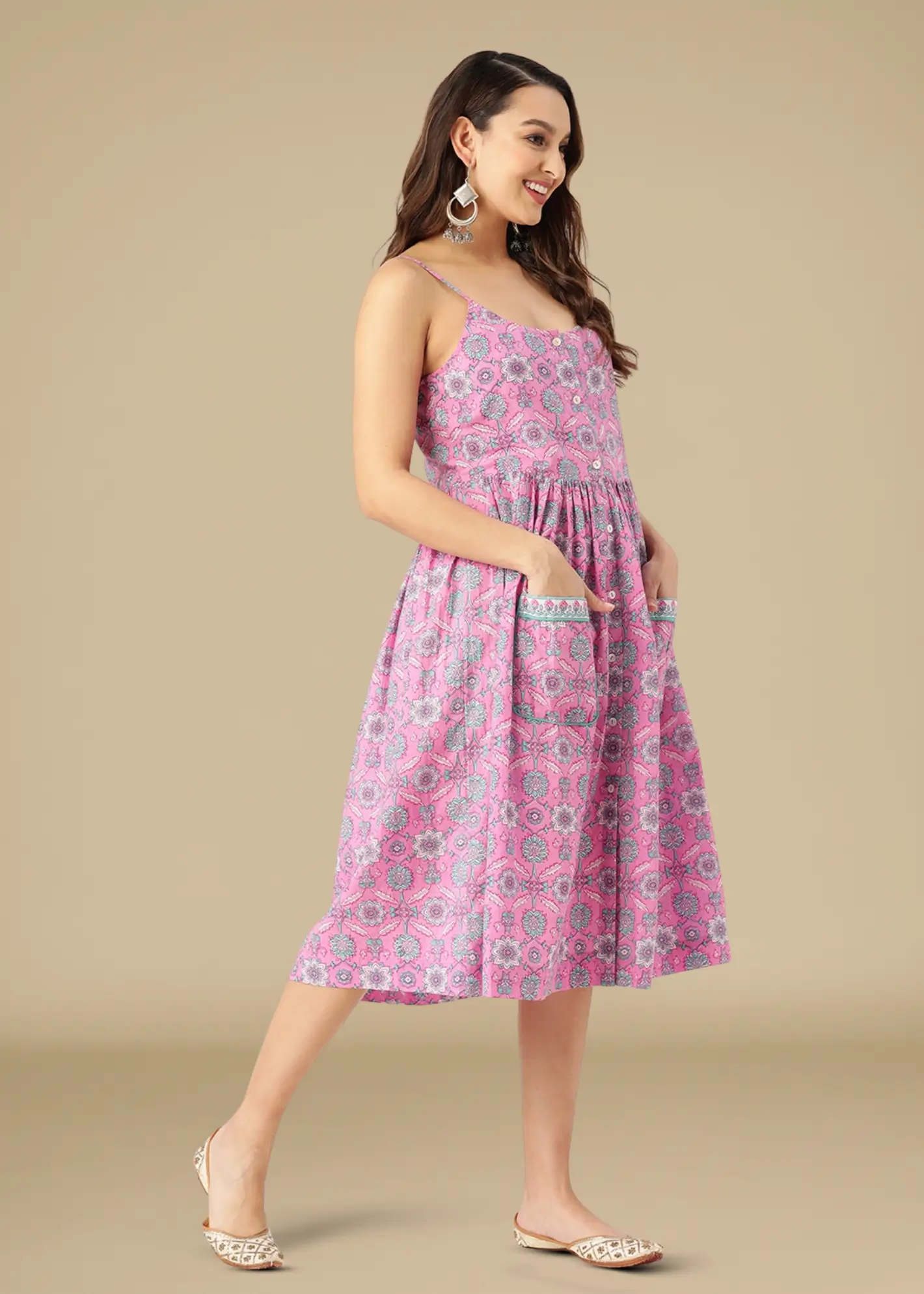 Summer Muse Handblock Printed Dress - feylora