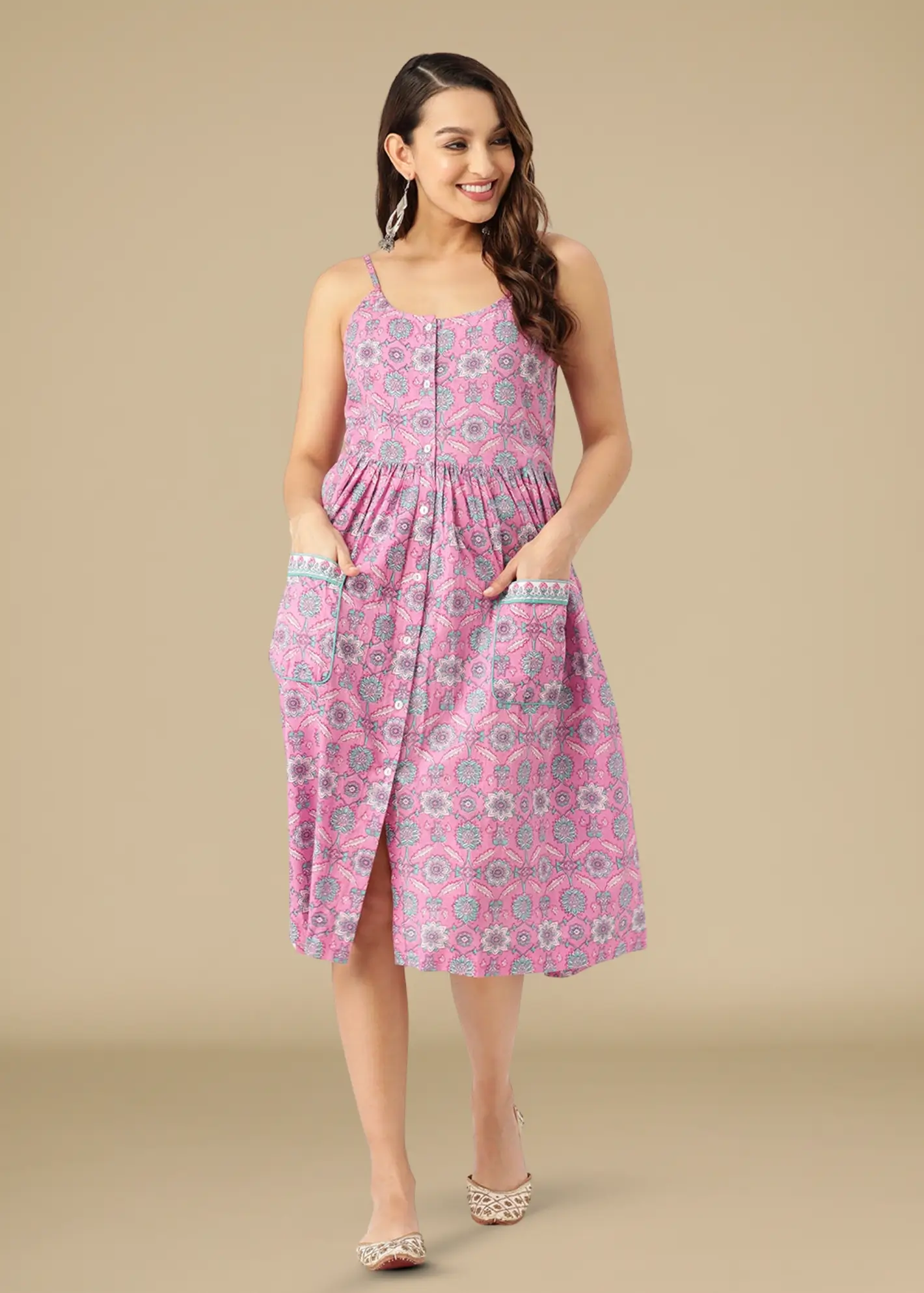 Summer Muse Handblock Printed Dress - feylora