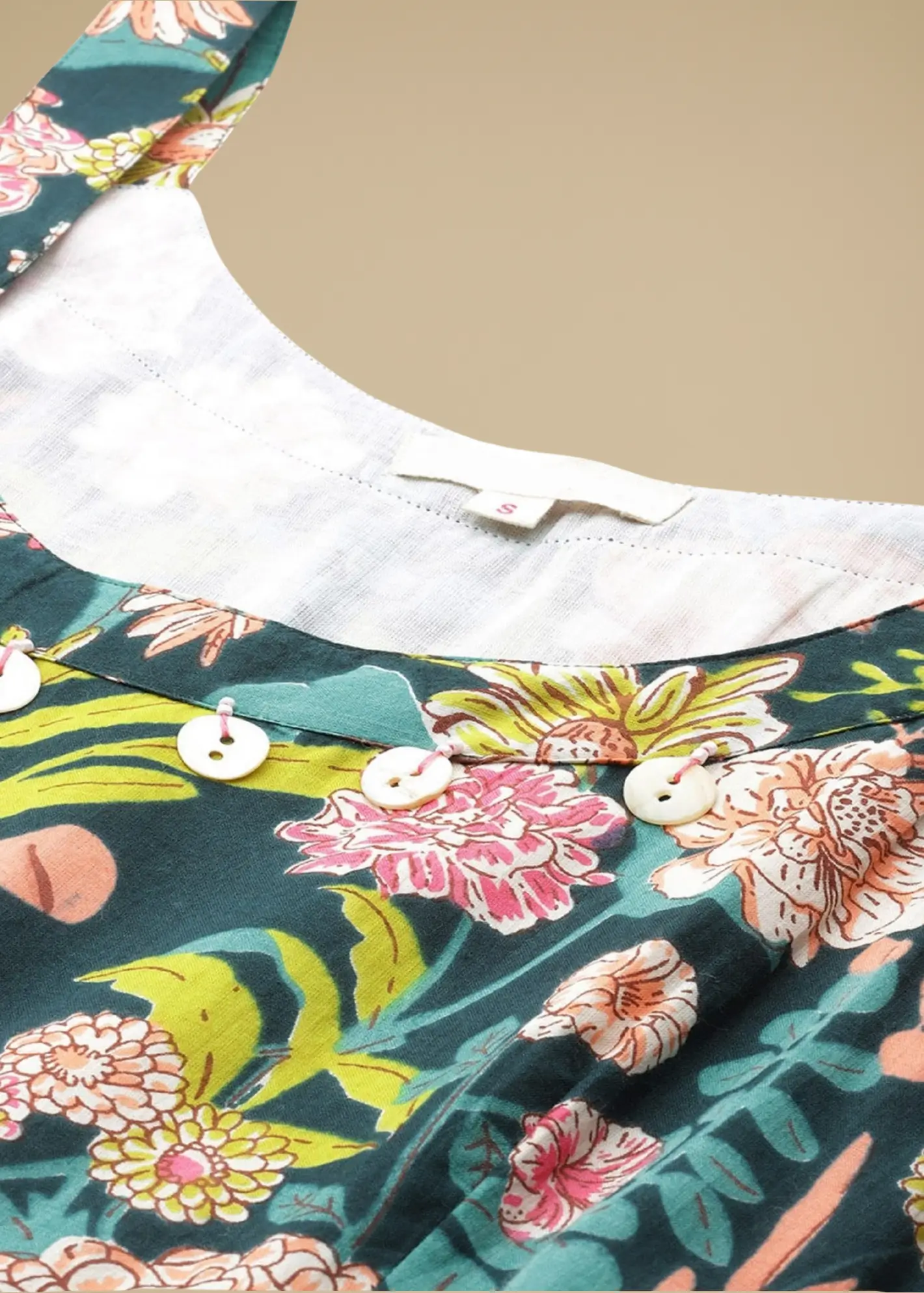 Boho Floral Cotton Bohemian Maxi Dress feylora